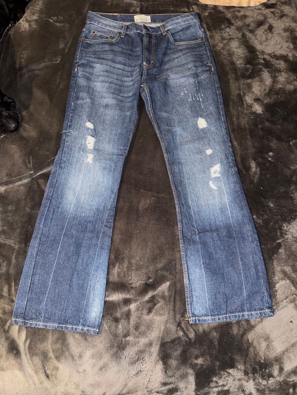 Aeropostale Distressed Denim Jeans Size 7/8 Blue Junior Fit